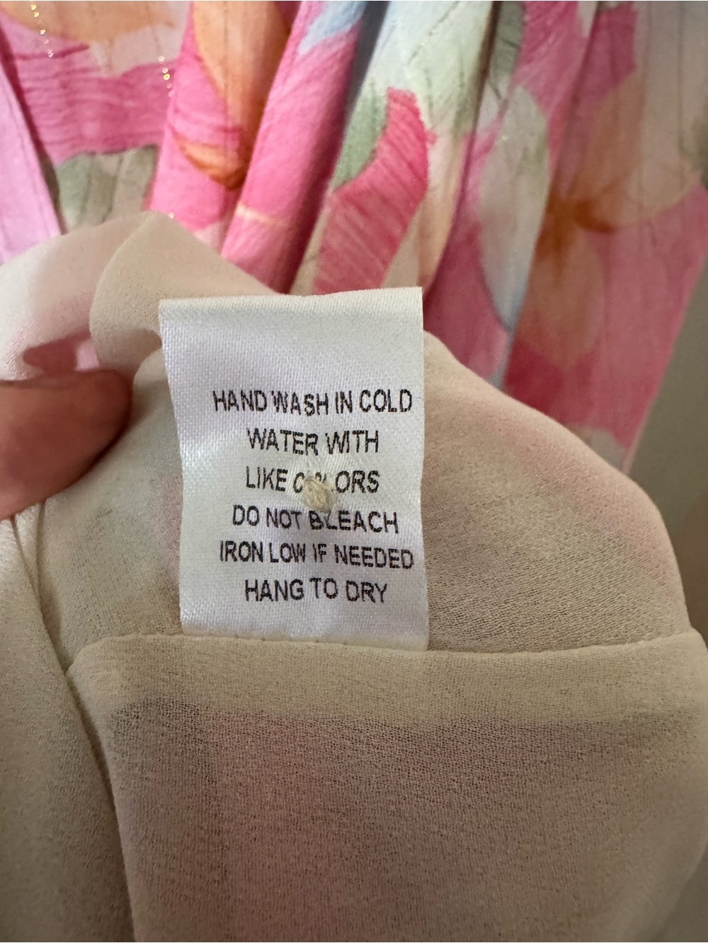 NWOT Luxxel Pink Multi-Color Floral Tie-Waist Mini Dress - Picture 9 of 9